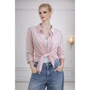 💗 Pony Collection Pink Lightweight Jacket | Sporty Chic Stripe Detail | L